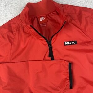 Nike FC Barcelona Windbreaker Jacket Red Men's Size XS